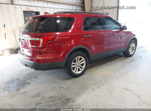 1FM5K7BH5HGC88463 2017 FORD EXPLORER Red Trasero derecho