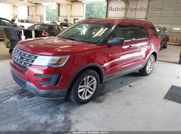 1FM5K7BH5HGC88463 2017 FORD EXPLORER Red Vista tres cuartos delantera izquierda