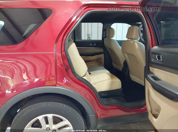 1FM5K7BH5HGC88463 2017 FORD EXPLORER Red Vista de la etiqueta del VIN