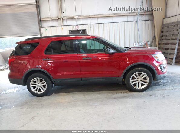 1FM5K7BH5HGC88463 2017 FORD EXPLORER Red Vista interior trasera