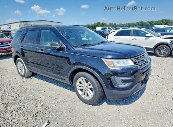 1FM5K7BH6HGD80830 2017 FORD EXPLORER Black წინა პანელის ხედი