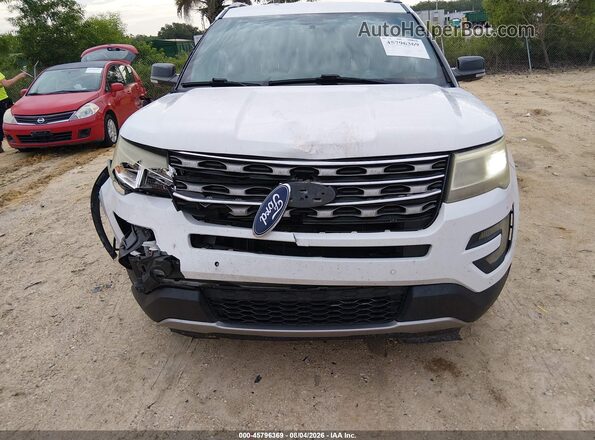 1FM5K7D80GGA23123 2016 FORD EXPLORER White Vista del cuadro de instrumentos