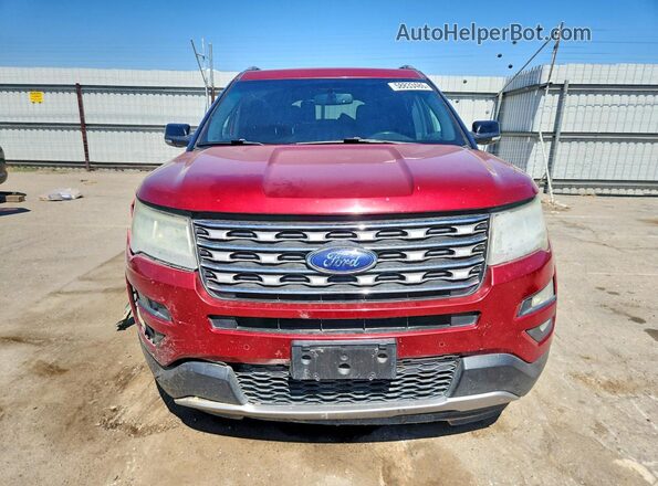 1FM5K7D80GGC34645 2016 FORD EXPLORER Red Դիմացի տեսք