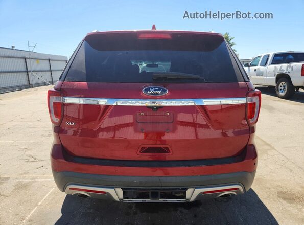 1FM5K7D80GGC34645 2016 FORD EXPLORER Red Հետևի տեսք