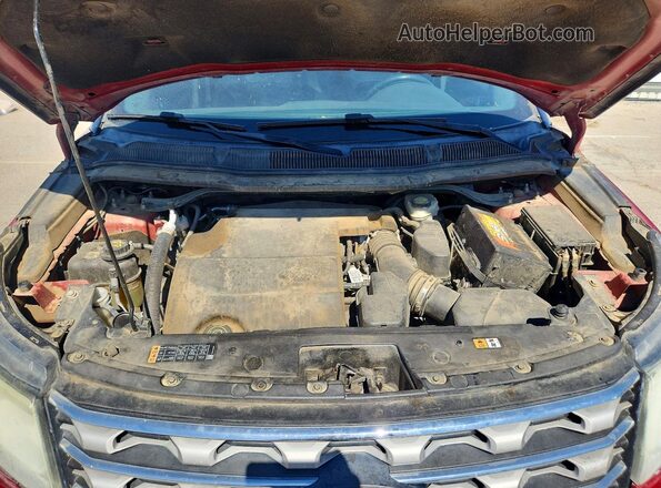 1FM5K7D80GGC34645 2016 FORD EXPLORER Red Շարժիչի բաժամունքի տեսք