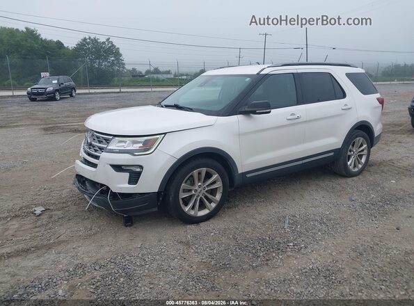 1FM5K7D80JGA87380 2018 FORD EXPLORER White Vista tres cuartos delantera izquierda