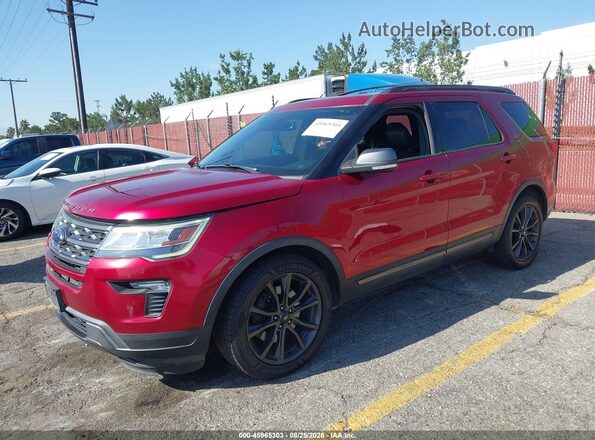 1FM5K7D80KGA09408 2019 FORD EXPLORER Maroon Front left