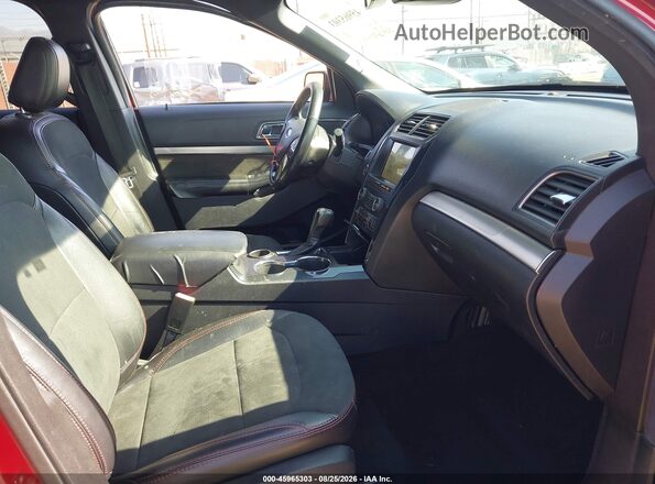 1FM5K7D80KGA09408 2019 FORD EXPLORER Maroon Front interior view
