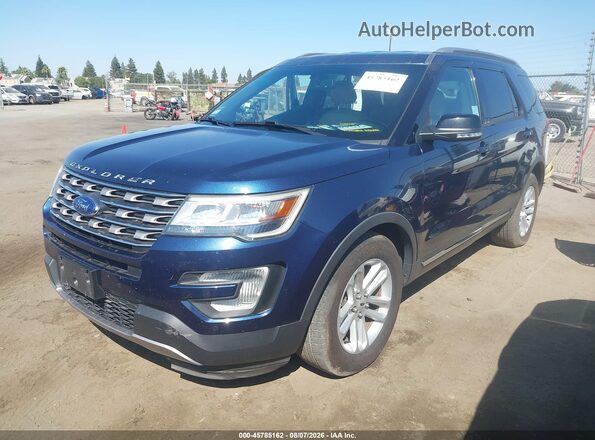 1FM5K7D81GGD14441 2016 FORD EXPLORER Синий Передняя левая четверть