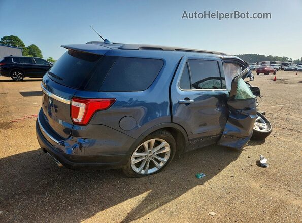 1FM5K7D81JGC05436 2018 FORD EXPLORER Blue Rear right