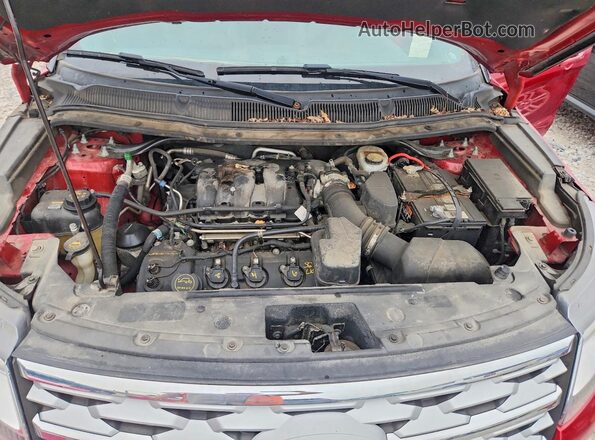 1FM5K7D81KGA39081 2019 FORD EXPLORER Red Widok komory silnika