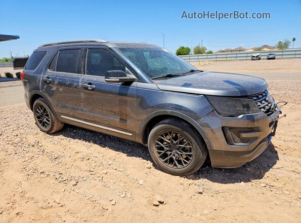 1FM5K7D82GGA70797 2016 FORD EXPLORER Gray Delantero derecho