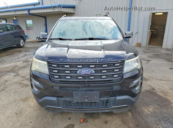 1FM5K7D82HGD40581 2017 FORD EXPLORER Black Вид спереду