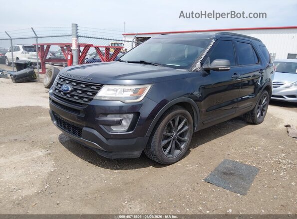 1FM5K7D82HGD84015 2017 FORD EXPLORER Black წინა მარცხენა ხედი სამი მეოთხედიდან