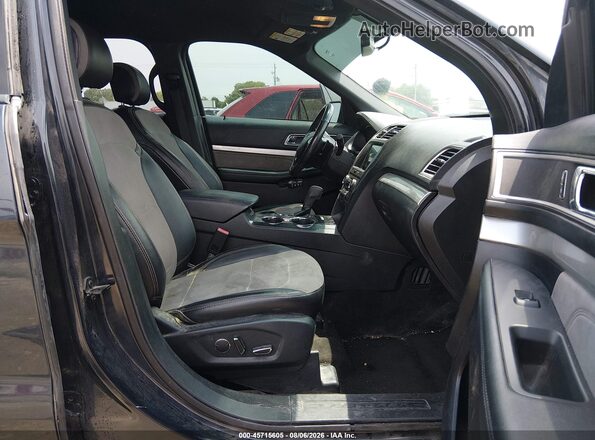 1FM5K7D82HGD84015 2017 FORD EXPLORER Black წინა სალონის ხედი