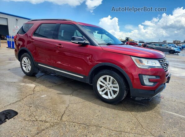 1FM5K7D82HGD95791 2017 FORD EXPLORER Красный Передняя правая четверть