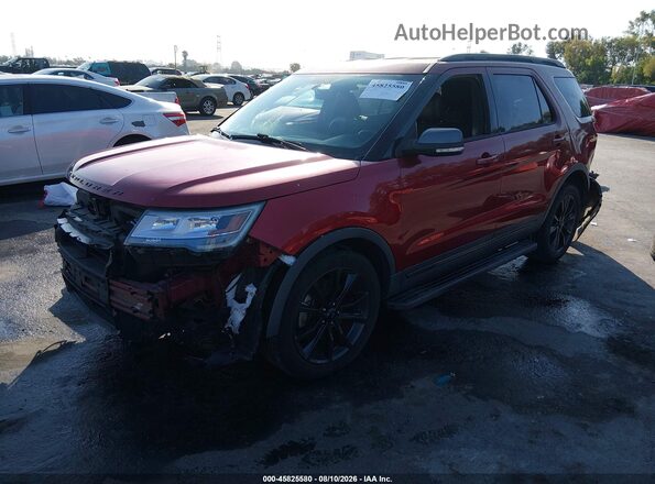 1FM5K7D82JGA25687 2018 FORD EXPLORER Red Vista tres cuartos delantera izquierda