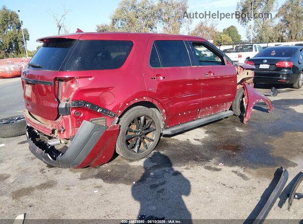1FM5K7D82JGA25687 2018 FORD EXPLORER Red Trasero derecho