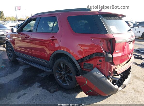 1FM5K7D82JGA25687 2018 FORD EXPLORER Red Trasero izquierdo