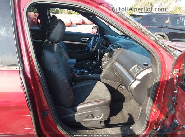 1FM5K7D82JGA25687 2018 FORD EXPLORER Red Vista interior delantera