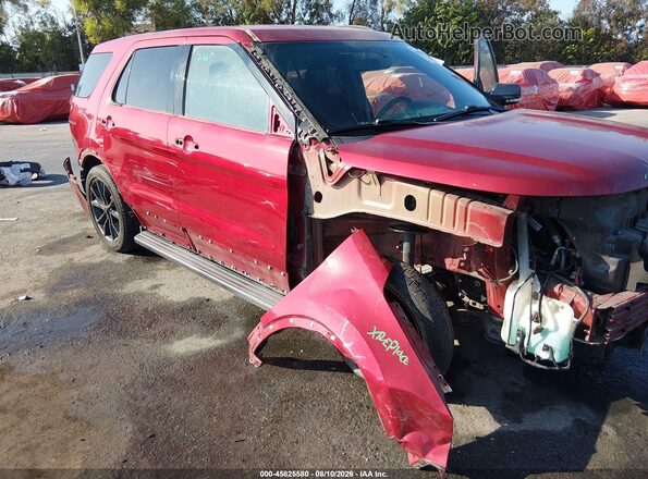 1FM5K7D82JGA25687 2018 FORD EXPLORER Red Vista frontal