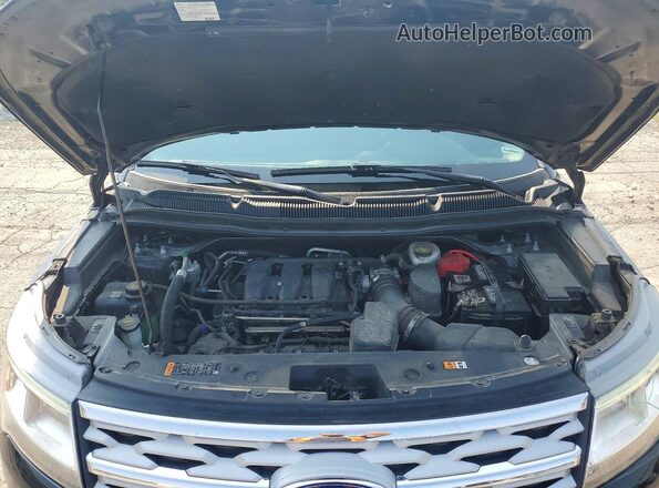 1FM5K7D82JGC91260 2018 FORD EXPLORER Black ძრავის განყოფილების ხედი