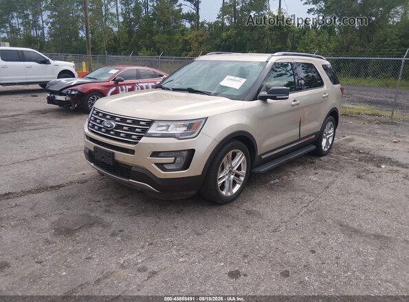 1FM5K7D83HGD79714 2017 FORD EXPLORER Beige Առջևի ձախ երեք քառորդ տեսարան