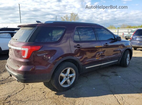1FM5K7D83JGC48188 2018 FORD EXPLORER Maroon Trasero derecho