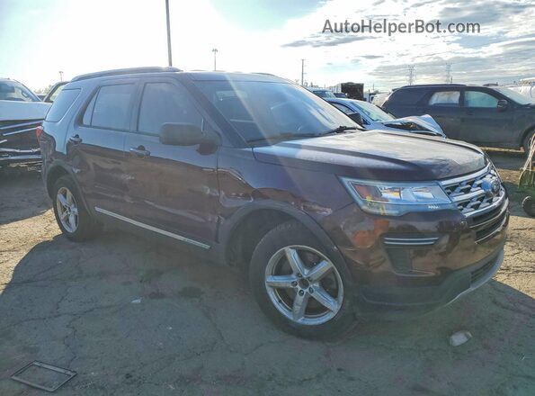 1FM5K7D83JGC48188 2018 FORD EXPLORER Maroon Delantero derecho