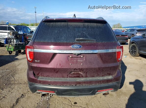 1FM5K7D83JGC48188 2018 FORD EXPLORER Maroon Vista trasera
