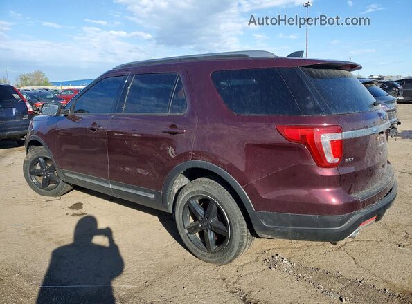 1FM5K7D83JGC48188 2018 FORD EXPLORER Maroon Trasero izquierdo