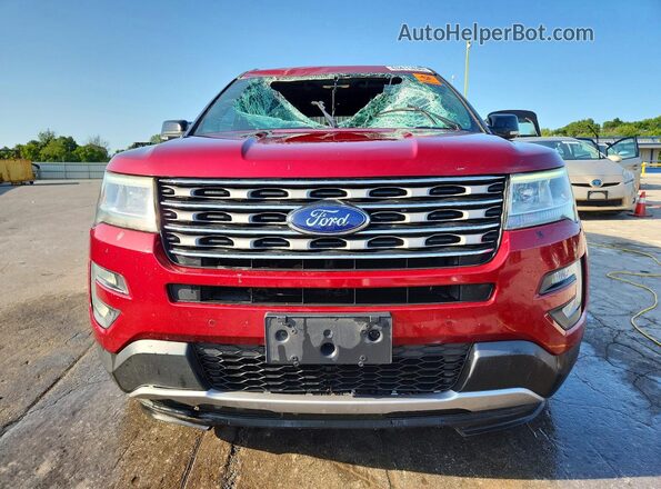 1FM5K7D84HGC46718 2017 FORD EXPLORER Red Vista frontal