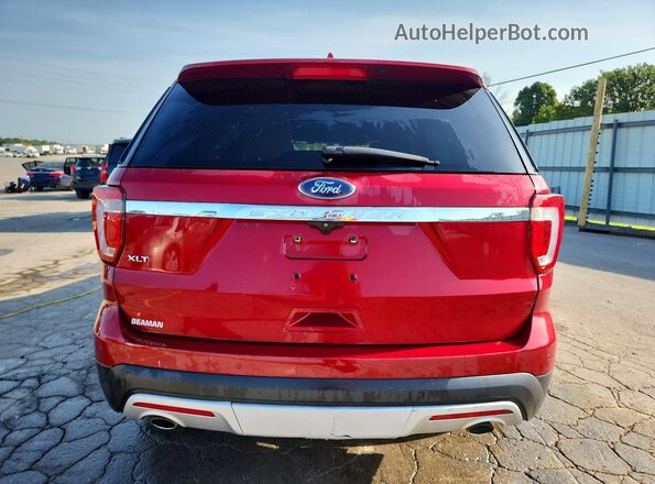 1FM5K7D84HGC46718 2017 FORD EXPLORER Red Vista trasera