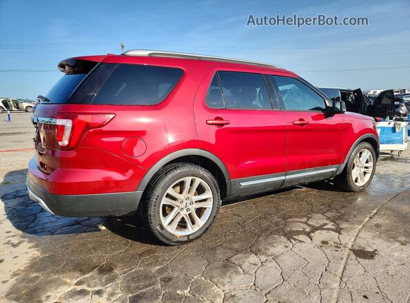 1FM5K7D84HGC46718 2017 FORD EXPLORER Red Trasero derecho