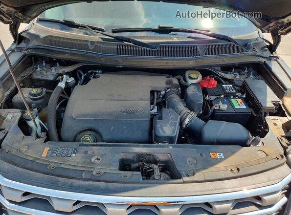 1FM5K7D84HGD02768 2017 FORD EXPLORER Black Vista del compartimento del motor