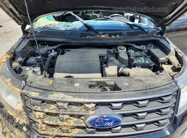 1FM5K7D84HGD39089 2017 FORD EXPLORER Black Շարժիչի բաժամունքի տեսք