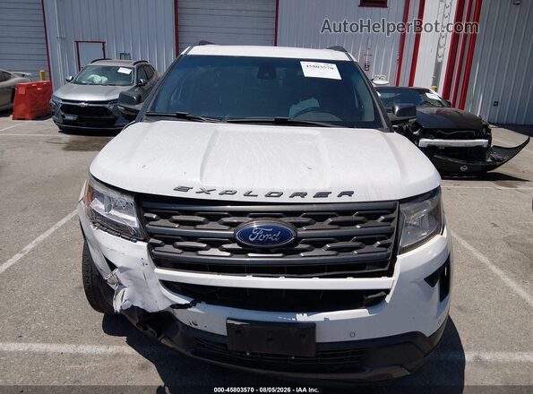 1FM5K7D84KGB08796 2019 FORD EXPLORER White Widok zestawu wskaźników