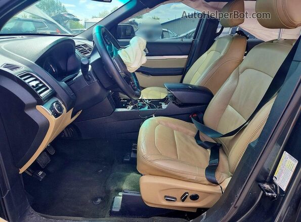 1FM5K7D85GGC70752 2016 FORD EXPLORER Зеленый Вид салона спереди