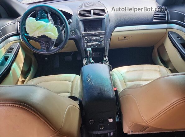 1FM5K7D85GGC70752 2016 FORD EXPLORER Зеленый Вид панели приборов