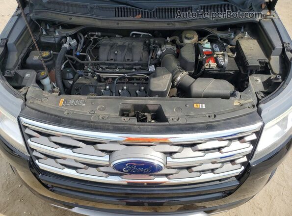 1FM5K7D85JGA30124 2018 FORD EXPLORER Black Vista del compartimento del motor