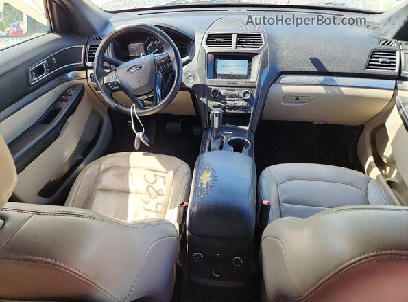 1FM5K7D85JGA52348 2018 FORD EXPLORER Beige Առջևի վահանակի տեսք