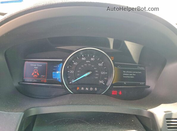 1FM5K7D86GGC57721 2016 FORD EXPLORER Silver Вид щитка приладів
