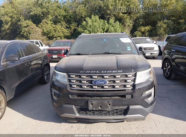 1FM5K7D86GGD29369 2016 FORD EXPLORER Black ხელსაწყოთა პანელის ხედი