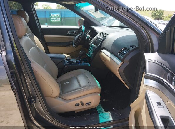 1FM5K7D86HGA92206 2017 FORD EXPLORER Gray წინა სალონის ხედი