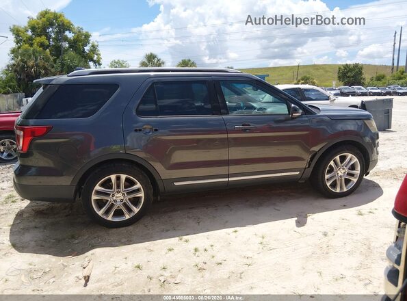 1FM5K7D86HGA92206 2017 FORD EXPLORER Gray უკანა სალონის ხედი