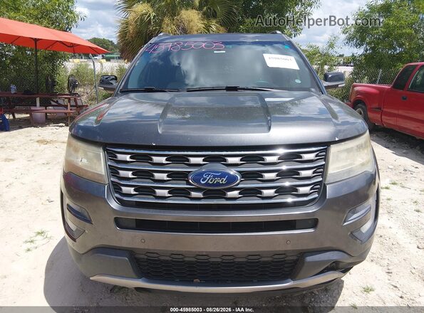 1FM5K7D86HGA92206 2017 FORD EXPLORER Gray ხელსაწყოთა პანელის ხედი