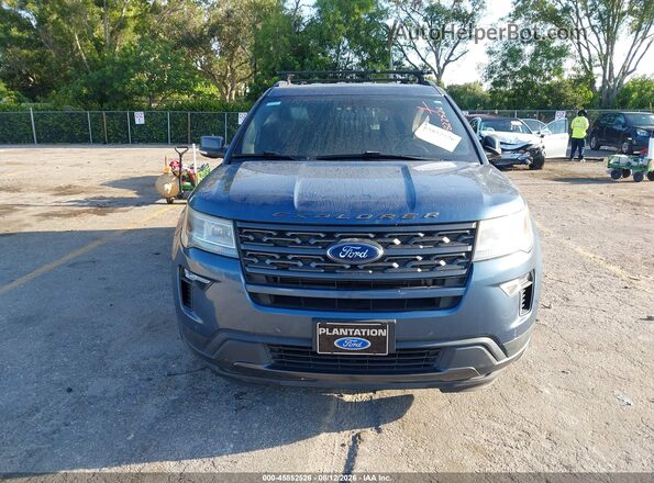 1FM5K7D86JGA23764 2018 FORD EXPLORER Blue Вид щитка приладів