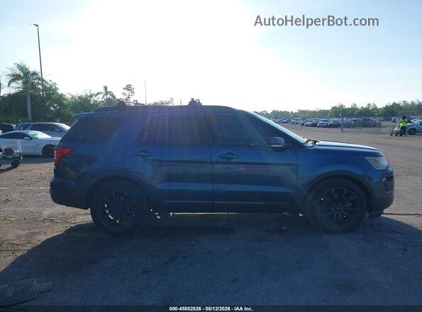 1FM5K7D86JGA23764 2018 FORD EXPLORER Blue Вид задньої частини салону