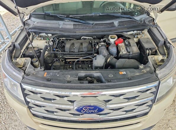1FM5K7D86JGA52407 2018 FORD EXPLORER Бежевый Вид подкапотного пространства