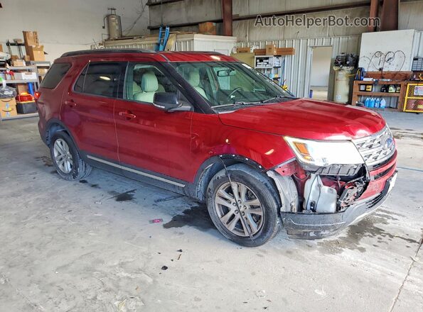 1FM5K7D86JGA76125 2018 FORD EXPLORER Maroon Przód prawy